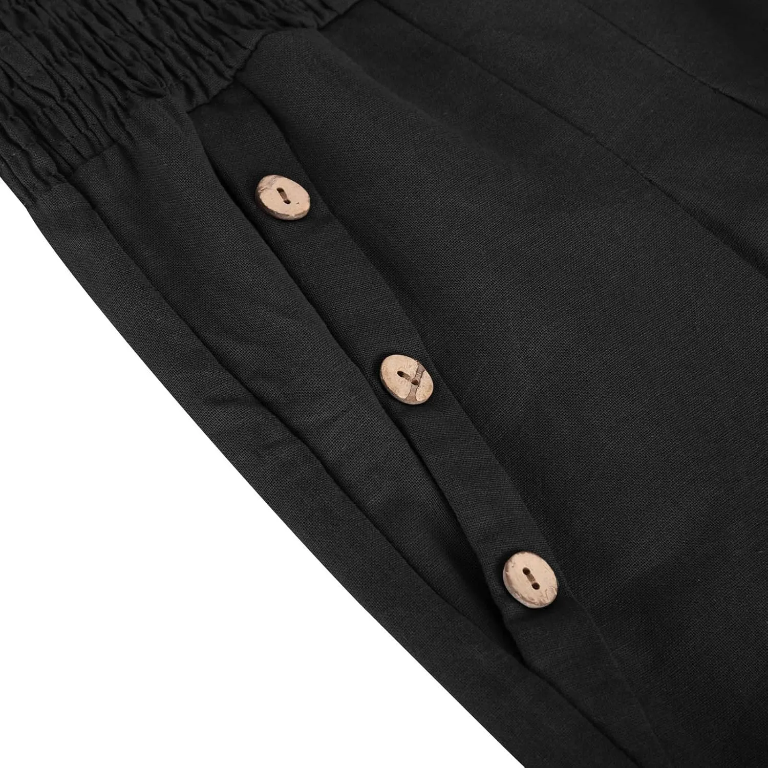 Women's Summer High Waisted Cotton Linen Pants with Pockets Wide Leg Long Lounge Palazzo Pants Loose Flowy Trousers