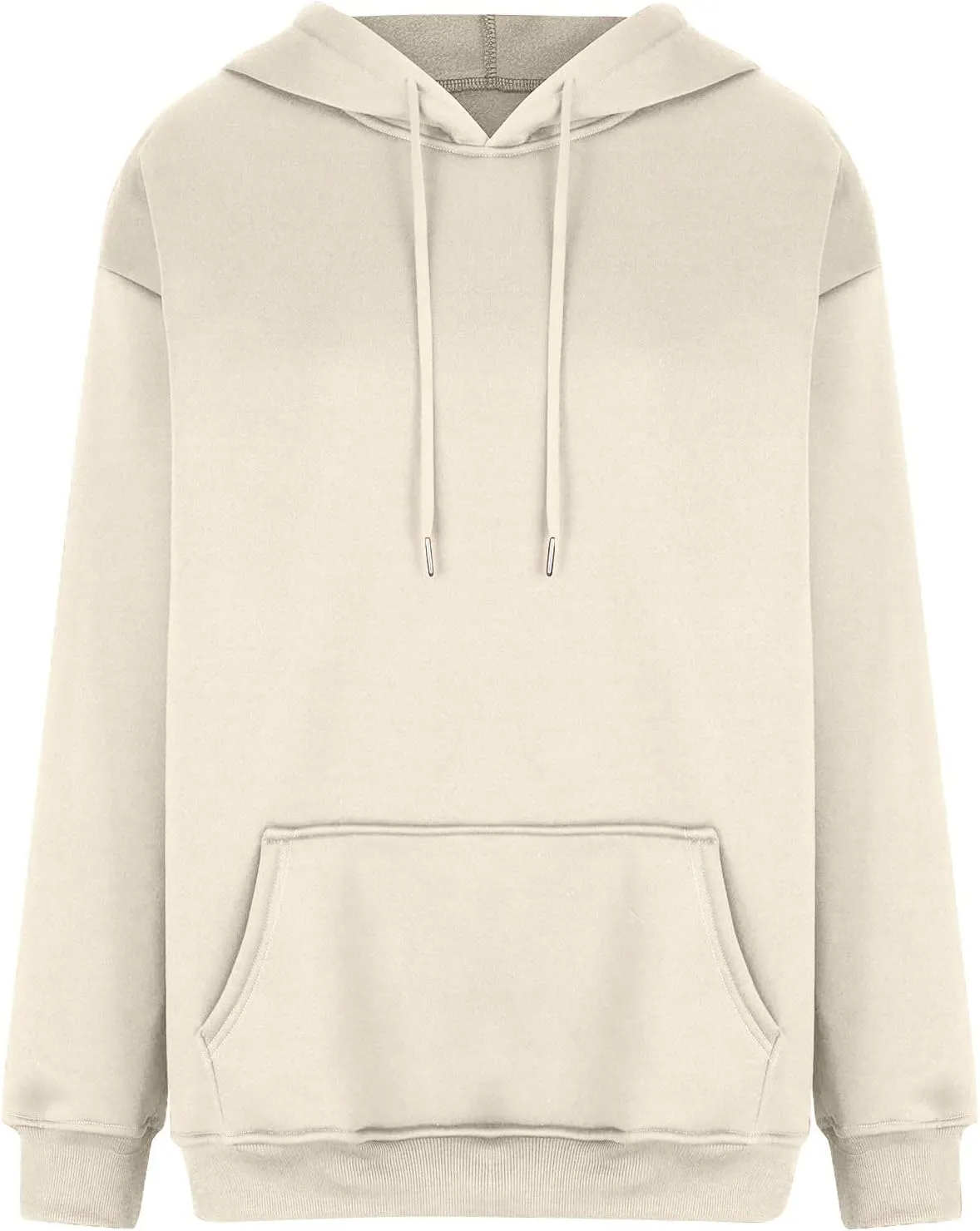 Womens Sweatshirts Trendy solid color Hoodie Casual Fleece Pullover Drawstring Fall Sweater Comfort Hoodie Hiking Clothes