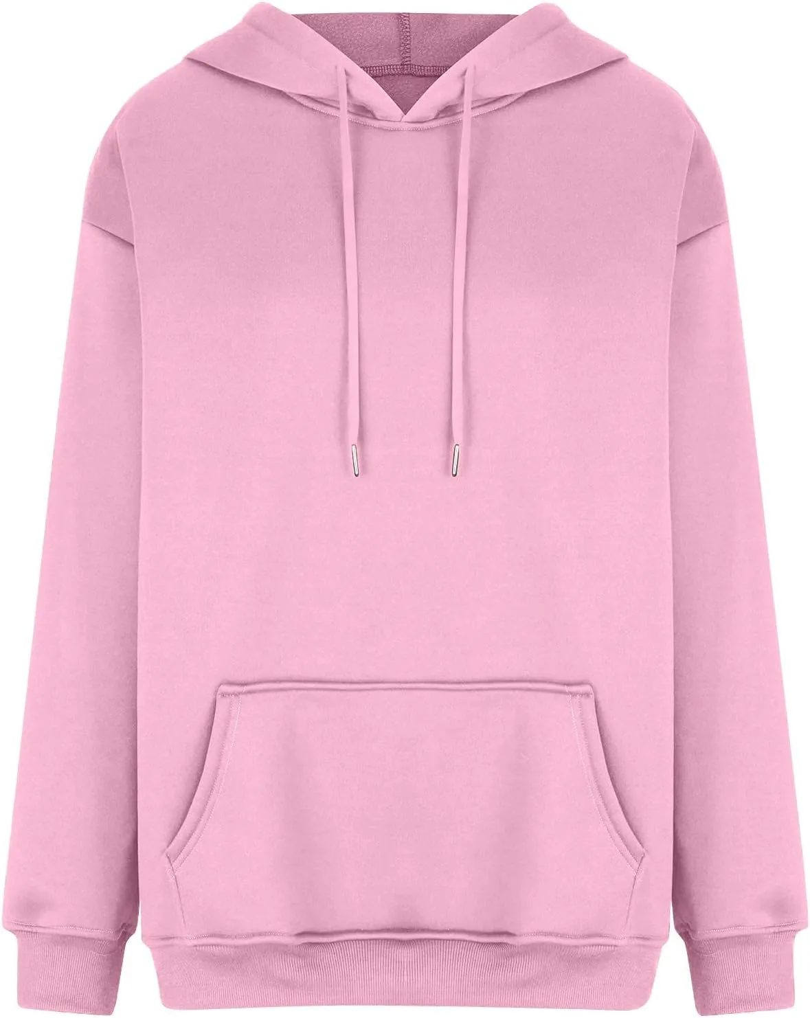 Womens Sweatshirts Trendy solid color Hoodie Casual Fleece Pullover Drawstring Fall Sweater Comfort Hoodie Hiking Clothes