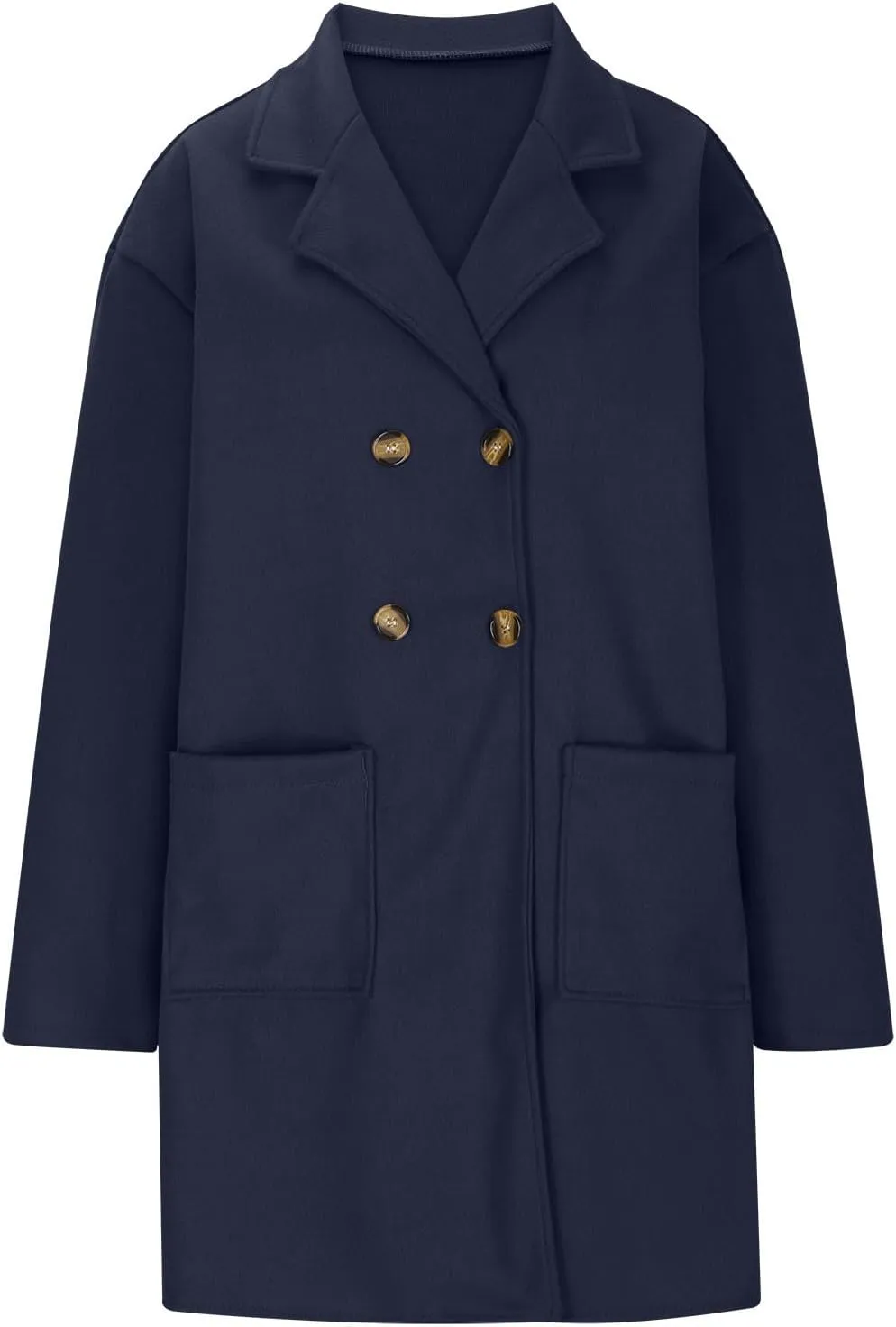 Women's Trench Coat 2024 Winter Fall Long Cardigan Sweater Single Breasted Jacket Classic Trendy Outfits Outwear