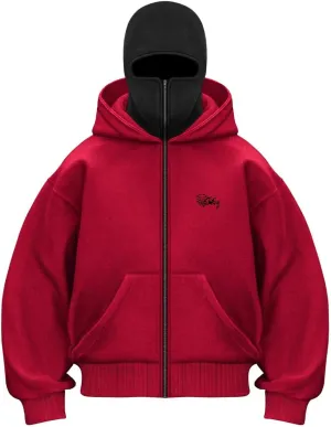 Women's Velvet Double Hat Sweatshirt Fashion Zip Up Hoodies Casual Long Sleeve Warm Hooded Shirt Winter Thermal Tops