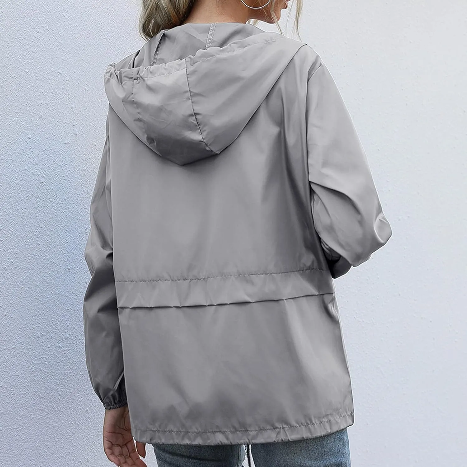 Women's Waterproof Rain Jacket Lightweight Hooded Raincoat for Hiking Travel Outdoor Windbreaker Travel Jacket (S-2XL)