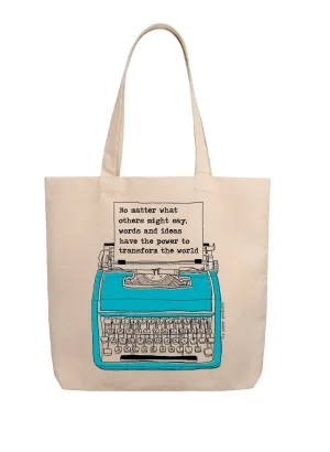 Words and Ideas have the power to transform the world! - Organic Cotton Canvas Book Bag