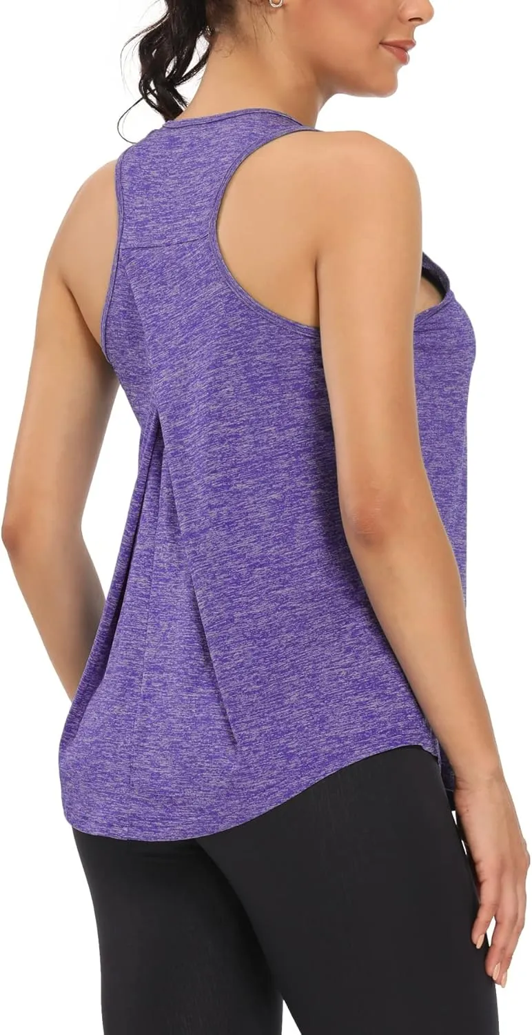 Workout Tank Tops for Women Gym Exercise Athletic Yoga Tops Racerback Sports Shirts
