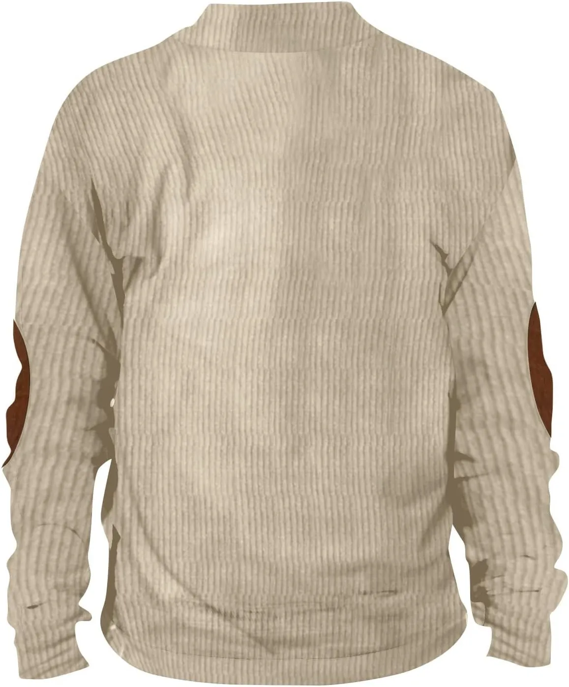 Ymosrh Men's Sweatshirt European Size Outdoor Casual Standing Collar Long-Sleeved Sweater Crewneck Sweatshirts, S-5XL