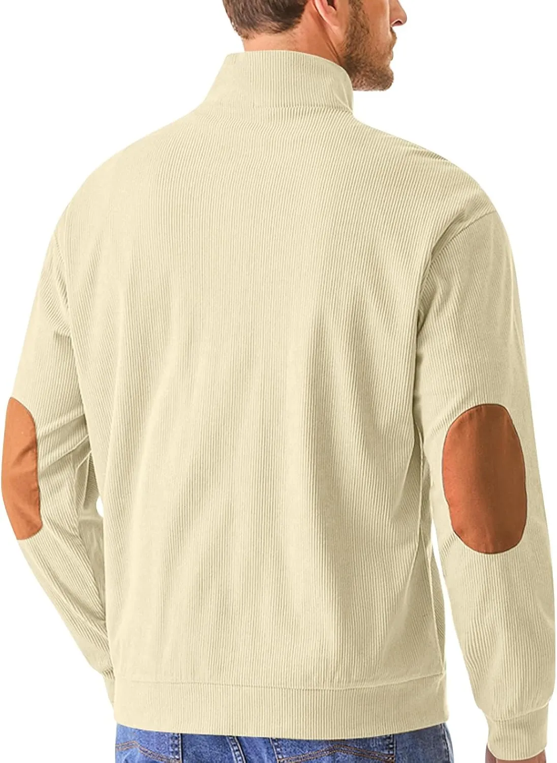 Ymosrh Men's Sweatshirt European Size Outdoor Casual Standing Collar Long-Sleeved Sweater Crewneck Sweatshirts, S-5XL