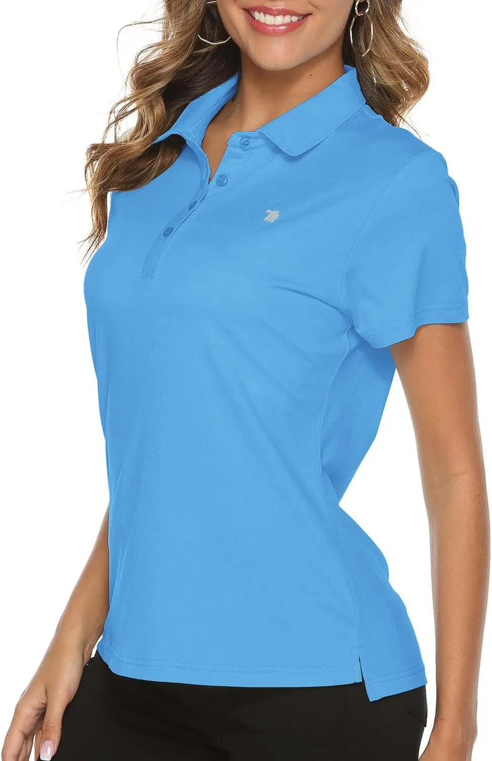 YSENTO Women Golf Shirts Clothes Dry Fit Short Sleeve Moisture Wicking Collared Polo Shirts Tops Apparel