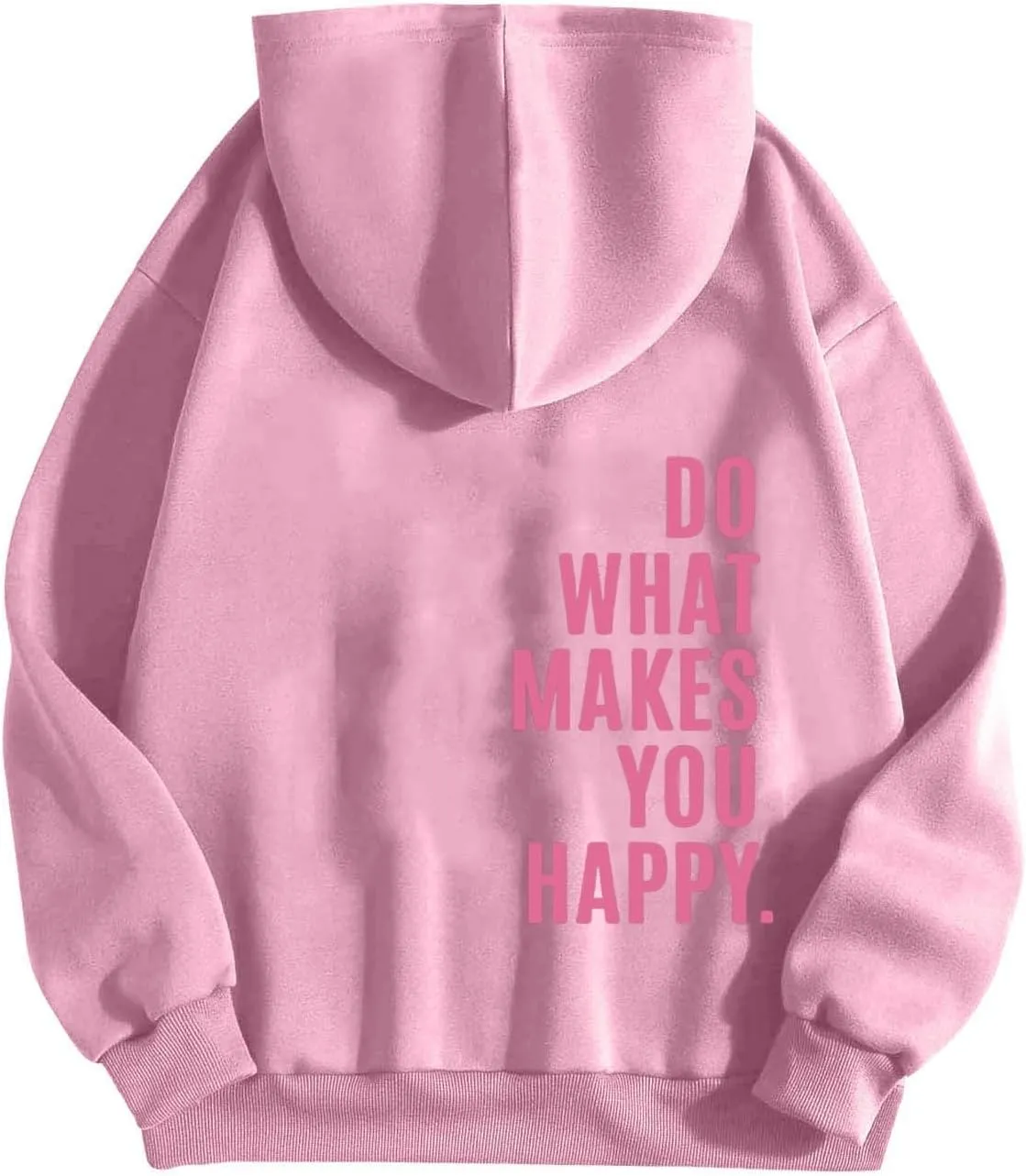 YUHGODO Women Oversized Hoodie Long Sleeve Letter Print Casual Drawstring Cute Preppy Pullover Sweatshirts for Teen Girls