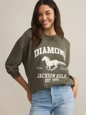 Z-Supply Diamond Sunday Sweatshirt - GRAPE LEAF