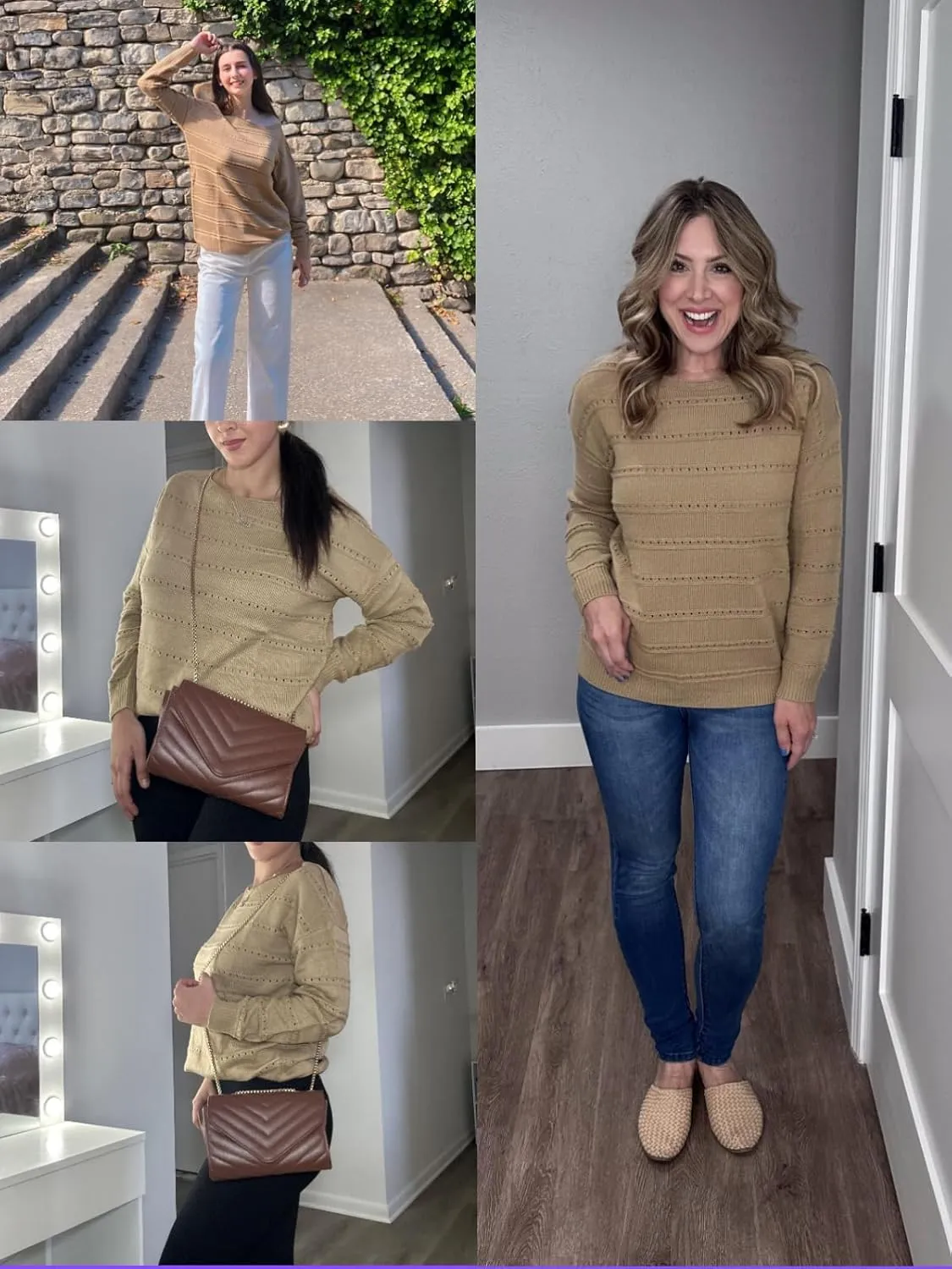Zeagoo Womens Sweaters Cute Long Sleeve Off The Shoulder Pullover Tops Hollow Out Crochet Dressy Casual Outfits