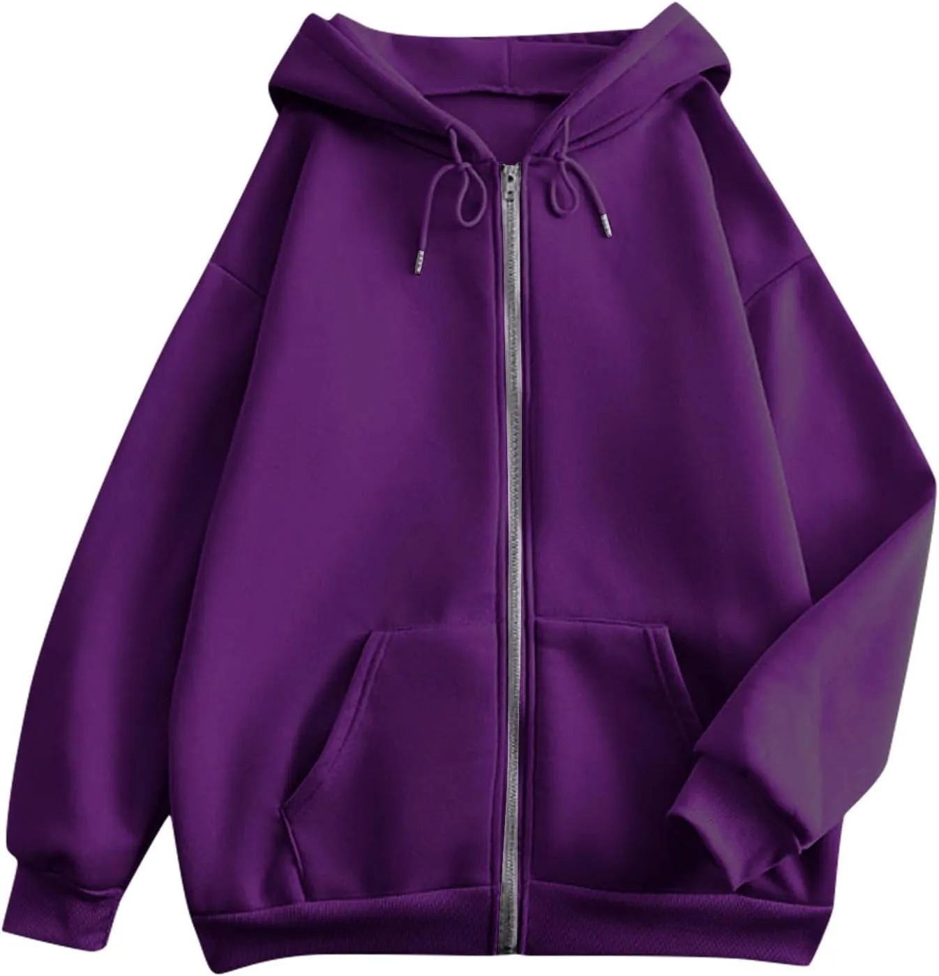 Zip Up Hoodie Women Fall Fashion Long Sleeve Oversized Sweatshirts for Women Y2K Hoodies Causal Jacket with Pockets