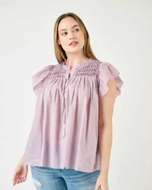 Zola Smocked Top with Ruffle Sleeves | Nirvana